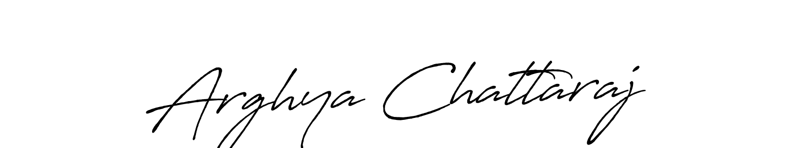 Create a beautiful signature design for name Arghya Chattaraj. With this signature (Antro_Vectra_Bolder) fonts, you can make a handwritten signature for free. Arghya Chattaraj signature style 7 images and pictures png