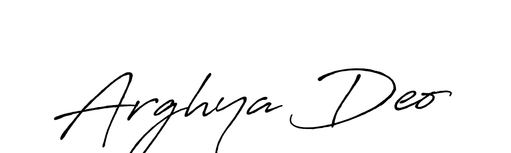 Design your own signature with our free online signature maker. With this signature software, you can create a handwritten (Antro_Vectra_Bolder) signature for name Arghya Deo. Arghya Deo signature style 7 images and pictures png