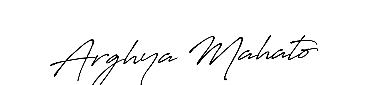 How to make Arghya Mahato signature? Antro_Vectra_Bolder is a professional autograph style. Create handwritten signature for Arghya Mahato name. Arghya Mahato signature style 7 images and pictures png