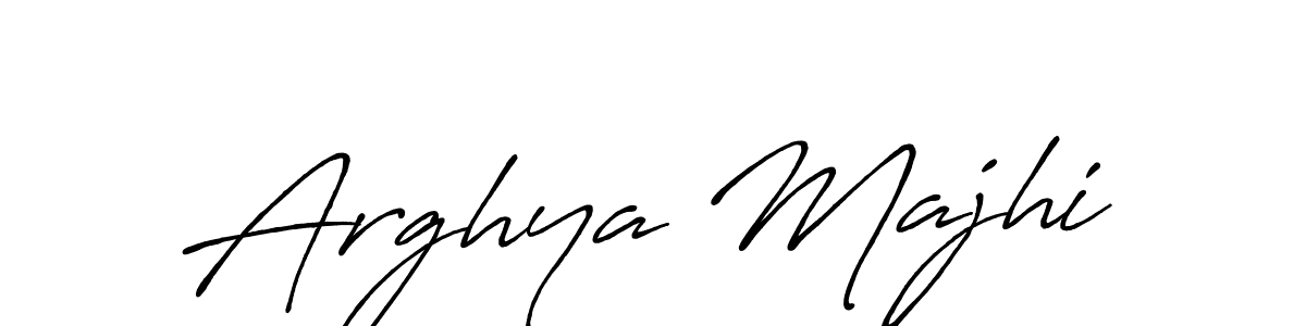 Create a beautiful signature design for name Arghya Majhi. With this signature (Antro_Vectra_Bolder) fonts, you can make a handwritten signature for free. Arghya Majhi signature style 7 images and pictures png