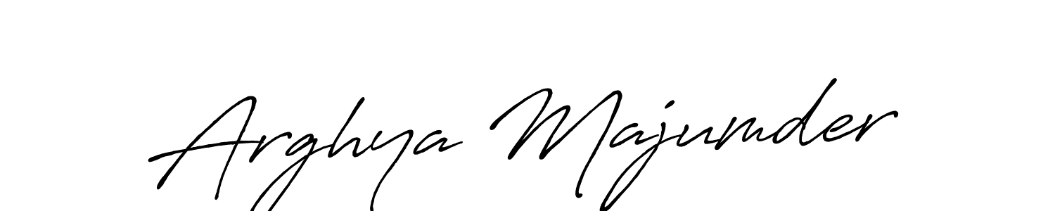 How to make Arghya Majumder name signature. Use Antro_Vectra_Bolder style for creating short signs online. This is the latest handwritten sign. Arghya Majumder signature style 7 images and pictures png