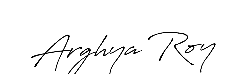 Create a beautiful signature design for name Arghya Roy. With this signature (Antro_Vectra_Bolder) fonts, you can make a handwritten signature for free. Arghya Roy signature style 7 images and pictures png