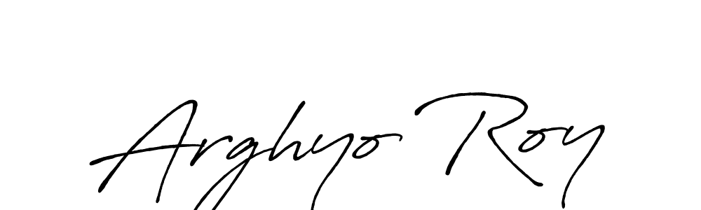 Make a beautiful signature design for name Arghyo Roy. With this signature (Antro_Vectra_Bolder) style, you can create a handwritten signature for free. Arghyo Roy signature style 7 images and pictures png