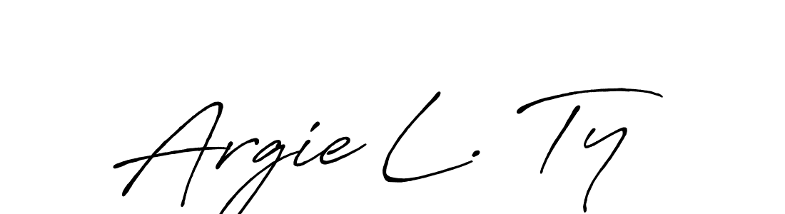 How to make Argie L. Ty signature? Antro_Vectra_Bolder is a professional autograph style. Create handwritten signature for Argie L. Ty name. Argie L. Ty signature style 7 images and pictures png