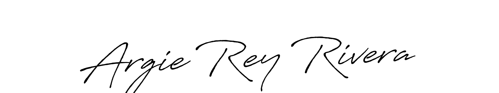 Create a beautiful signature design for name Argie Rey Rivera. With this signature (Antro_Vectra_Bolder) fonts, you can make a handwritten signature for free. Argie Rey Rivera signature style 7 images and pictures png