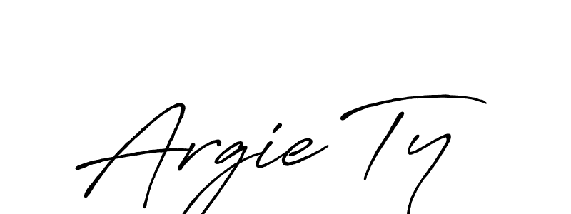 Argie Ty stylish signature style. Best Handwritten Sign (Antro_Vectra_Bolder) for my name. Handwritten Signature Collection Ideas for my name Argie Ty. Argie Ty signature style 7 images and pictures png