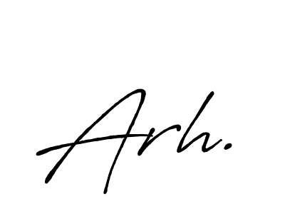 The best way (Antro_Vectra_Bolder) to make a short signature is to pick only two or three words in your name. The name Arh. include a total of six letters. For converting this name. Arh. signature style 7 images and pictures png