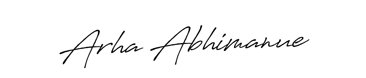 It looks lik you need a new signature style for name Arha Abhimanue. Design unique handwritten (Antro_Vectra_Bolder) signature with our free signature maker in just a few clicks. Arha Abhimanue signature style 7 images and pictures png