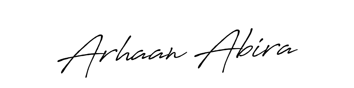 The best way (Antro_Vectra_Bolder) to make a short signature is to pick only two or three words in your name. The name Arhaan Abira include a total of six letters. For converting this name. Arhaan Abira signature style 7 images and pictures png