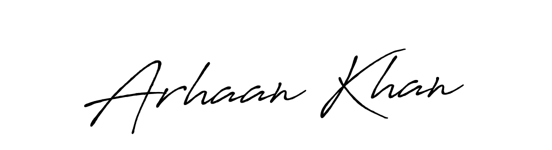 Use a signature maker to create a handwritten signature online. With this signature software, you can design (Antro_Vectra_Bolder) your own signature for name Arhaan Khan. Arhaan Khan signature style 7 images and pictures png