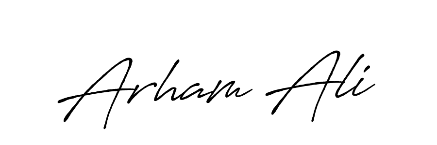 Design your own signature with our free online signature maker. With this signature software, you can create a handwritten (Antro_Vectra_Bolder) signature for name Arham Ali. Arham Ali signature style 7 images and pictures png