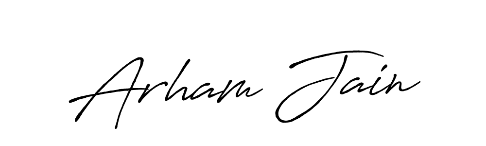 Antro_Vectra_Bolder is a professional signature style that is perfect for those who want to add a touch of class to their signature. It is also a great choice for those who want to make their signature more unique. Get Arham Jain name to fancy signature for free. Arham Jain signature style 7 images and pictures png