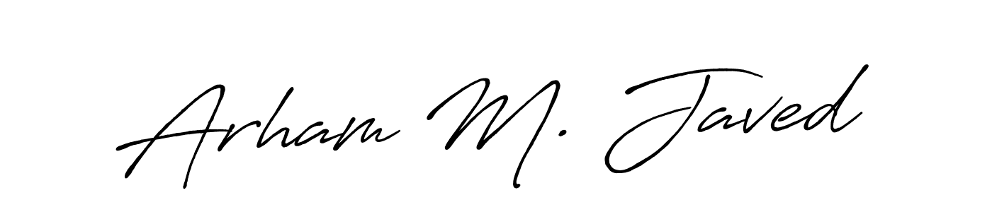 How to make Arham M. Javed signature? Antro_Vectra_Bolder is a professional autograph style. Create handwritten signature for Arham M. Javed name. Arham M. Javed signature style 7 images and pictures png