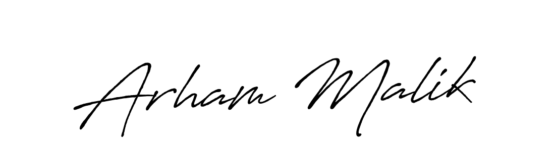 You should practise on your own different ways (Antro_Vectra_Bolder) to write your name (Arham Malik) in signature. don't let someone else do it for you. Arham Malik signature style 7 images and pictures png