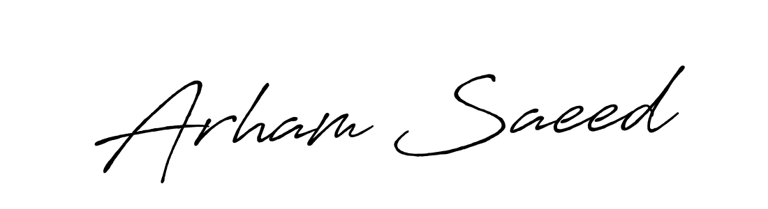 if you are searching for the best signature style for your name Arham Saeed. so please give up your signature search. here we have designed multiple signature styles  using Antro_Vectra_Bolder. Arham Saeed signature style 7 images and pictures png