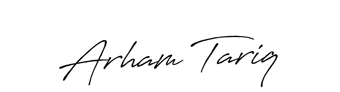 Also we have Arham Tariq name is the best signature style. Create professional handwritten signature collection using Antro_Vectra_Bolder autograph style. Arham Tariq signature style 7 images and pictures png