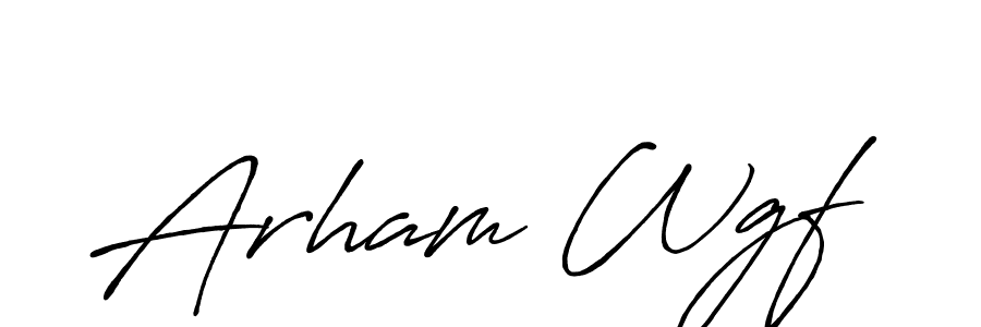 Make a beautiful signature design for name Arham Wgf. Use this online signature maker to create a handwritten signature for free. Arham Wgf signature style 7 images and pictures png