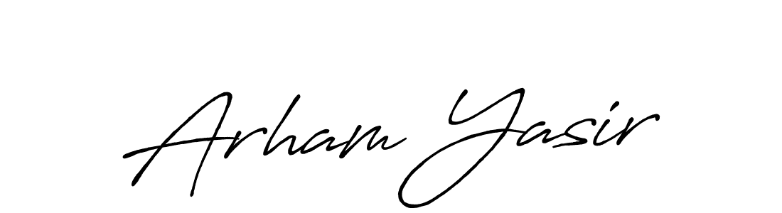 Make a beautiful signature design for name Arham Yasir. Use this online signature maker to create a handwritten signature for free. Arham Yasir signature style 7 images and pictures png