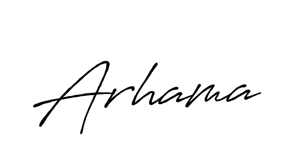 Create a beautiful signature design for name Arhama. With this signature (Antro_Vectra_Bolder) fonts, you can make a handwritten signature for free. Arhama signature style 7 images and pictures png