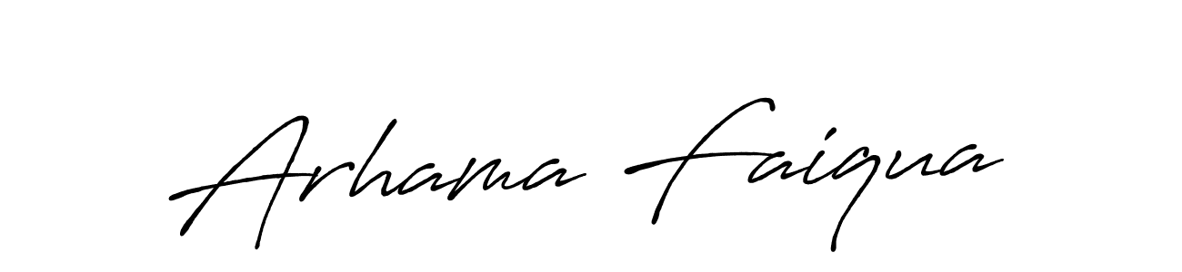 Antro_Vectra_Bolder is a professional signature style that is perfect for those who want to add a touch of class to their signature. It is also a great choice for those who want to make their signature more unique. Get Arhama Faiqua name to fancy signature for free. Arhama Faiqua signature style 7 images and pictures png