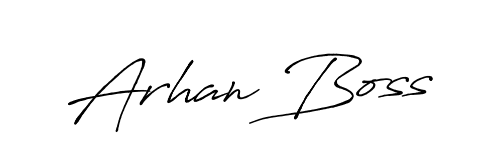 Also You can easily find your signature by using the search form. We will create Arhan Boss name handwritten signature images for you free of cost using Antro_Vectra_Bolder sign style. Arhan Boss signature style 7 images and pictures png