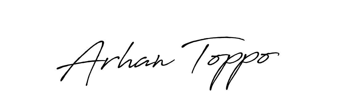 This is the best signature style for the Arhan Toppo name. Also you like these signature font (Antro_Vectra_Bolder). Mix name signature. Arhan Toppo signature style 7 images and pictures png