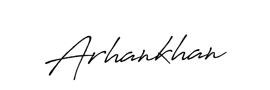 Use a signature maker to create a handwritten signature online. With this signature software, you can design (Antro_Vectra_Bolder) your own signature for name Arhankhan. Arhankhan signature style 7 images and pictures png