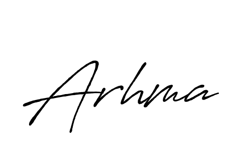 How to make Arhma signature? Antro_Vectra_Bolder is a professional autograph style. Create handwritten signature for Arhma name. Arhma signature style 7 images and pictures png
