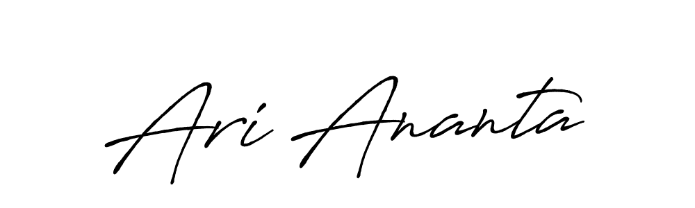 How to make Ari Ananta signature? Antro_Vectra_Bolder is a professional autograph style. Create handwritten signature for Ari Ananta name. Ari Ananta signature style 7 images and pictures png
