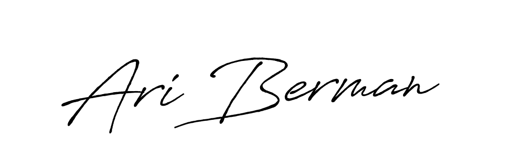 Antro_Vectra_Bolder is a professional signature style that is perfect for those who want to add a touch of class to their signature. It is also a great choice for those who want to make their signature more unique. Get Ari Berman name to fancy signature for free. Ari Berman signature style 7 images and pictures png