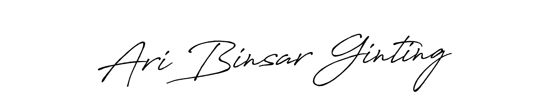 You should practise on your own different ways (Antro_Vectra_Bolder) to write your name (Ari Binsar Ginting) in signature. don't let someone else do it for you. Ari Binsar Ginting signature style 7 images and pictures png