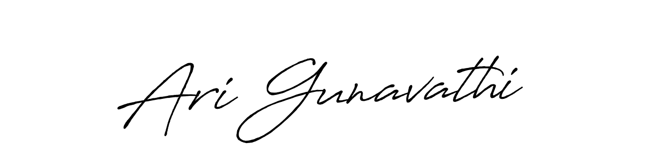 The best way (Antro_Vectra_Bolder) to make a short signature is to pick only two or three words in your name. The name Ari Gunavathi include a total of six letters. For converting this name. Ari Gunavathi signature style 7 images and pictures png