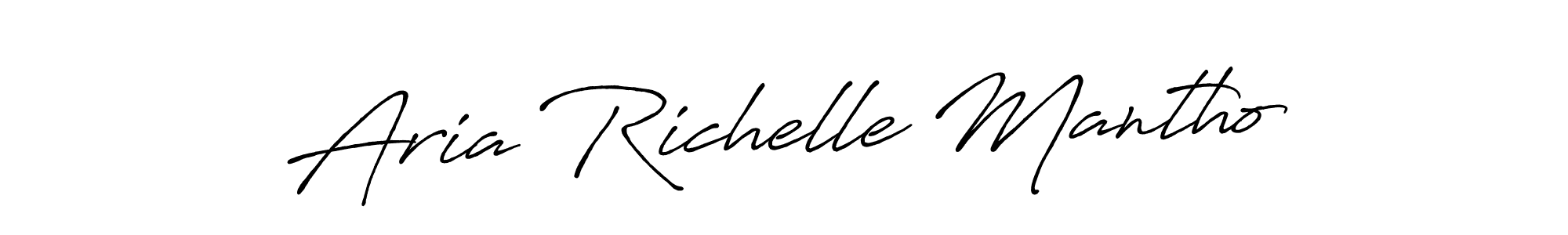 Also we have Aria Richelle Mantho name is the best signature style. Create professional handwritten signature collection using Antro_Vectra_Bolder autograph style. Aria Richelle Mantho signature style 7 images and pictures png