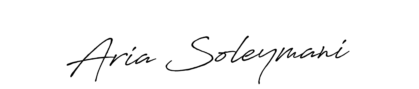 Design your own signature with our free online signature maker. With this signature software, you can create a handwritten (Antro_Vectra_Bolder) signature for name Aria Soleymani. Aria Soleymani signature style 7 images and pictures png