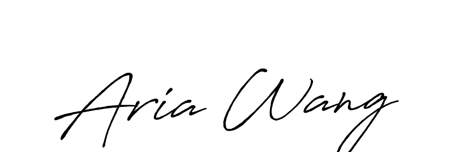 Antro_Vectra_Bolder is a professional signature style that is perfect for those who want to add a touch of class to their signature. It is also a great choice for those who want to make their signature more unique. Get Aria Wang name to fancy signature for free. Aria Wang signature style 7 images and pictures png
