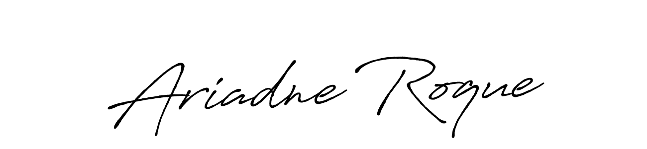 Make a beautiful signature design for name Ariadne Roque. With this signature (Antro_Vectra_Bolder) style, you can create a handwritten signature for free. Ariadne Roque signature style 7 images and pictures png