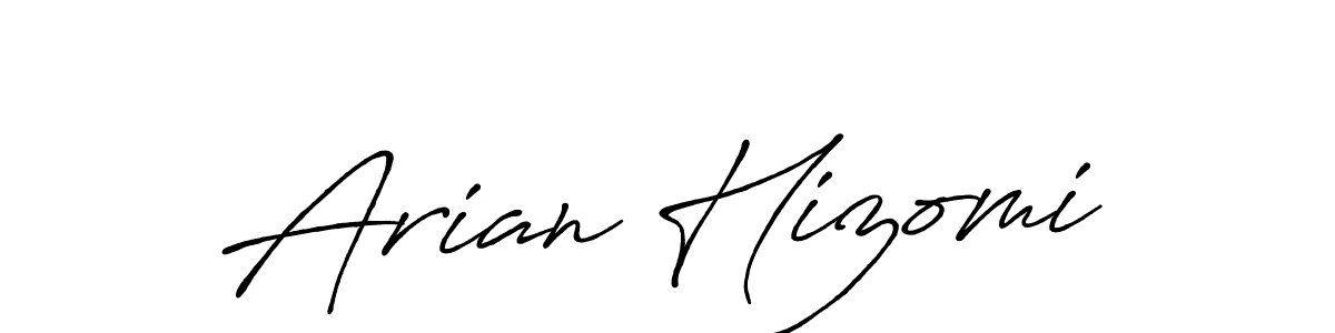 Arian Hizomi stylish signature style. Best Handwritten Sign (Antro_Vectra_Bolder) for my name. Handwritten Signature Collection Ideas for my name Arian Hizomi. Arian Hizomi signature style 7 images and pictures png