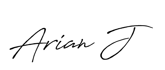 Make a beautiful signature design for name Arian J. With this signature (Antro_Vectra_Bolder) style, you can create a handwritten signature for free. Arian J signature style 7 images and pictures png