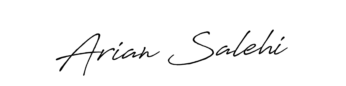 Design your own signature with our free online signature maker. With this signature software, you can create a handwritten (Antro_Vectra_Bolder) signature for name Arian Salehi. Arian Salehi signature style 7 images and pictures png