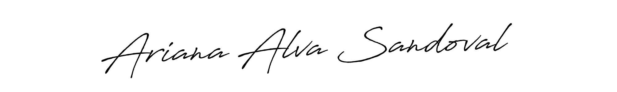 Make a beautiful signature design for name Ariana Alva Sandoval. With this signature (Antro_Vectra_Bolder) style, you can create a handwritten signature for free. Ariana Alva Sandoval signature style 7 images and pictures png