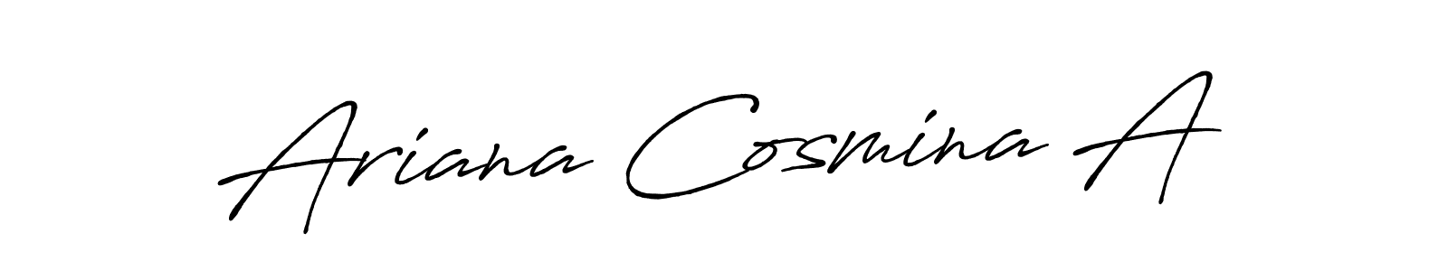 Once you've used our free online signature maker to create your best signature Antro_Vectra_Bolder style, it's time to enjoy all of the benefits that Ariana Cosmina A name signing documents. Ariana Cosmina A signature style 7 images and pictures png