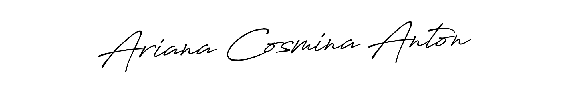 Also we have Ariana Cosmina Anton name is the best signature style. Create professional handwritten signature collection using Antro_Vectra_Bolder autograph style. Ariana Cosmina Anton signature style 7 images and pictures png