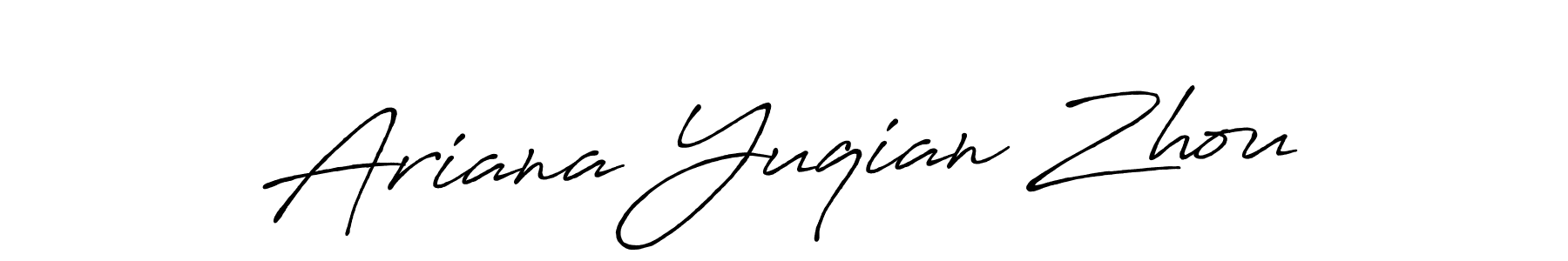 Design your own signature with our free online signature maker. With this signature software, you can create a handwritten (Antro_Vectra_Bolder) signature for name Ariana Yuqian Zhou. Ariana Yuqian Zhou signature style 7 images and pictures png