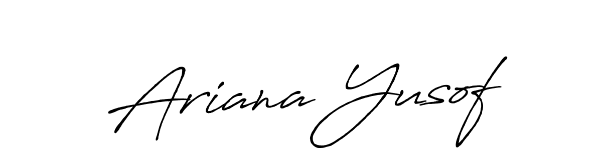 if you are searching for the best signature style for your name Ariana Yusof. so please give up your signature search. here we have designed multiple signature styles  using Antro_Vectra_Bolder. Ariana Yusof signature style 7 images and pictures png