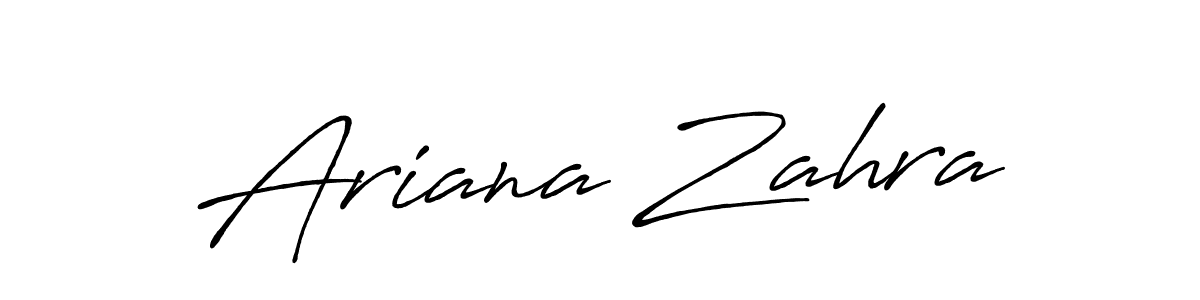 Make a short Ariana Zahra signature style. Manage your documents anywhere anytime using Antro_Vectra_Bolder. Create and add eSignatures, submit forms, share and send files easily. Ariana Zahra signature style 7 images and pictures png