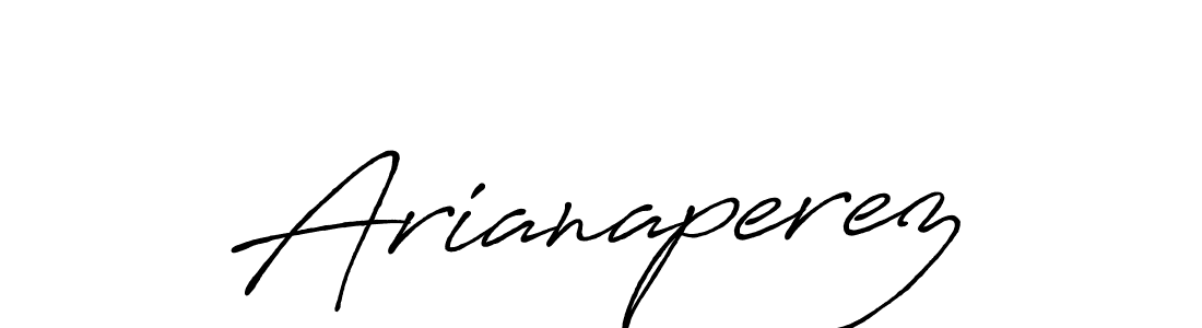 Use a signature maker to create a handwritten signature online. With this signature software, you can design (Antro_Vectra_Bolder) your own signature for name Arianaperez. Arianaperez signature style 7 images and pictures png