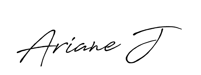 Design your own signature with our free online signature maker. With this signature software, you can create a handwritten (Antro_Vectra_Bolder) signature for name Ariane J. Ariane J signature style 7 images and pictures png