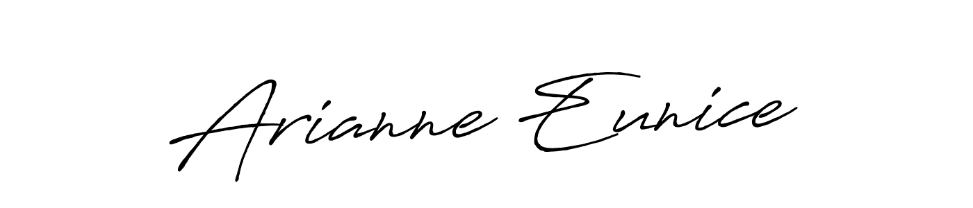 Also You can easily find your signature by using the search form. We will create Arianne Eunice name handwritten signature images for you free of cost using Antro_Vectra_Bolder sign style. Arianne Eunice signature style 7 images and pictures png