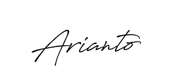 Make a beautiful signature design for name Arianto. Use this online signature maker to create a handwritten signature for free. Arianto signature style 7 images and pictures png