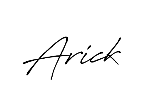 How to make Arick name signature. Use Antro_Vectra_Bolder style for creating short signs online. This is the latest handwritten sign. Arick signature style 7 images and pictures png